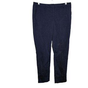Chelsea 28 navy blue and white polka dot ankle crop pants size 2